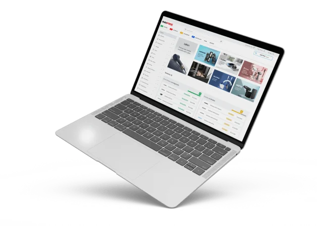 notebook so zobrazenou domovskou stránkou INNPRO B2B